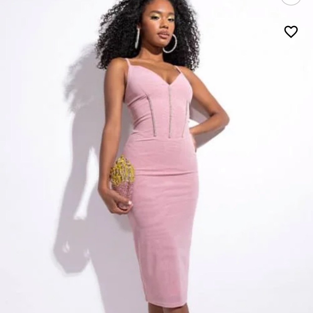 Akira mesh MIDI Dress